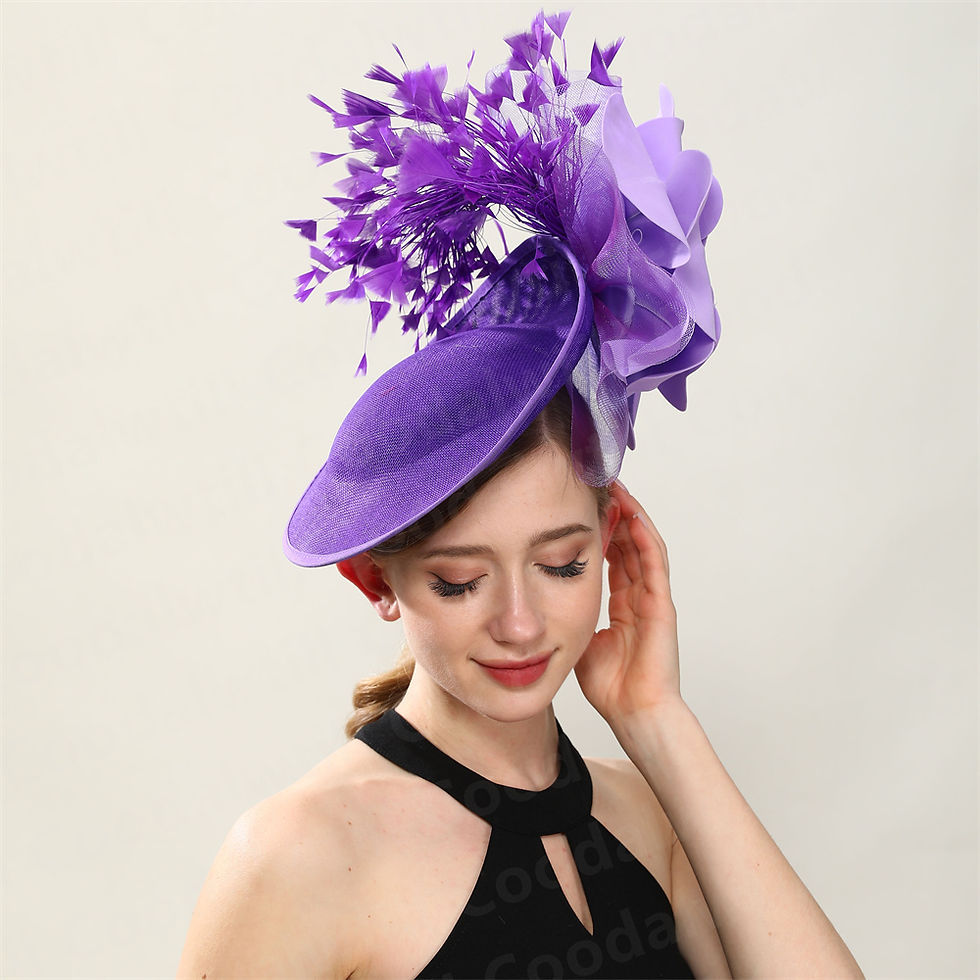 Thumbnail: Big Flower Wedding Fascinator Hat for Women Formal Party Tea