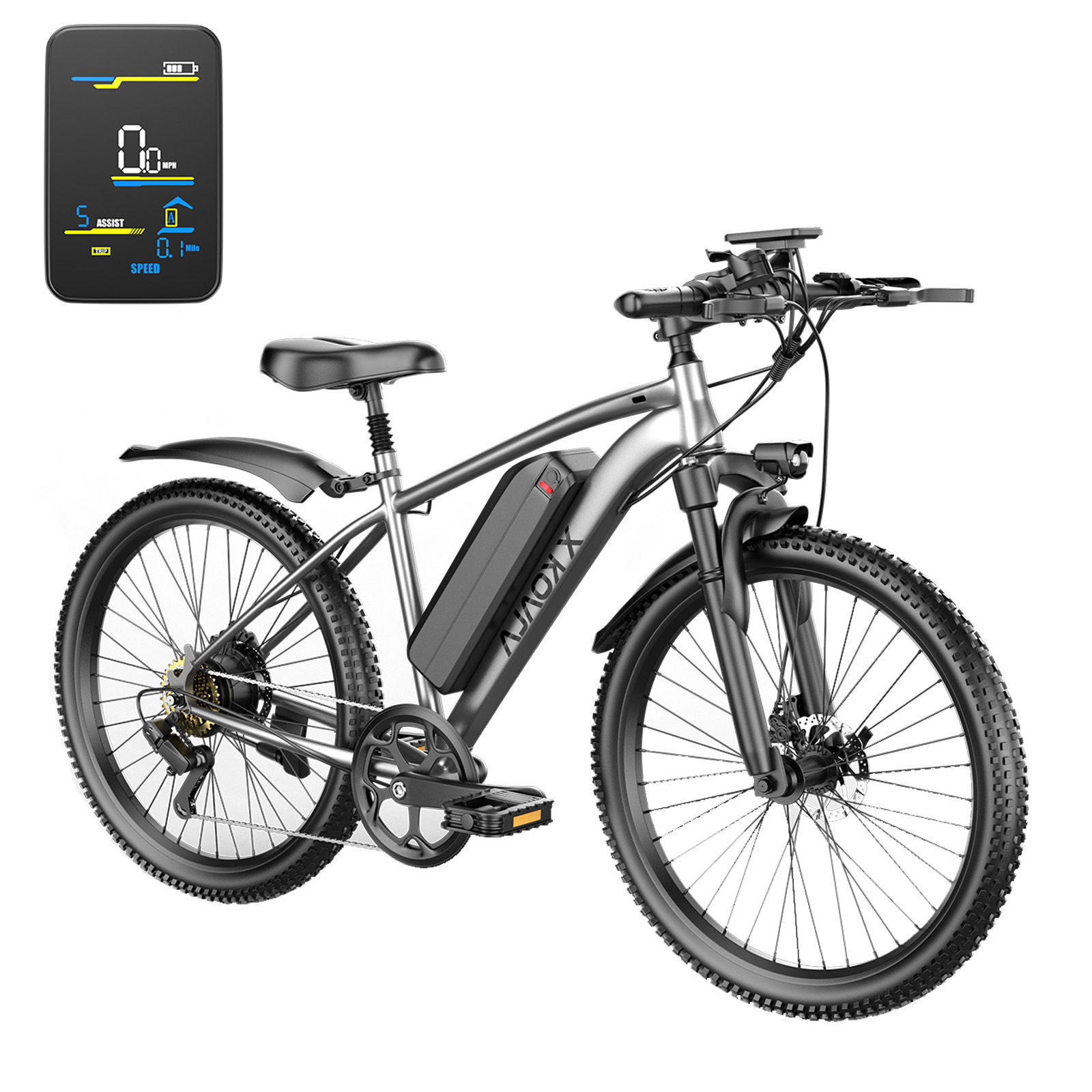 26" Electric Commuter Bike for Adults 1000W Peak Motor 25MPH 40-Mile Range