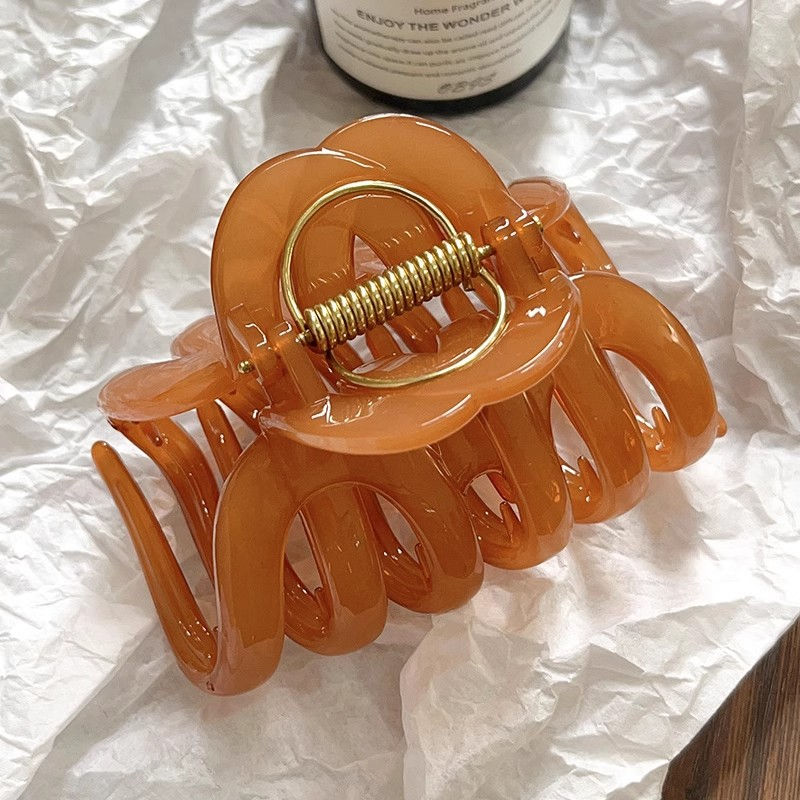 Thumbnail: Pumpkin Hair Claw Clip – Sweet Acrylic & Plastic Hair Ornament for Women