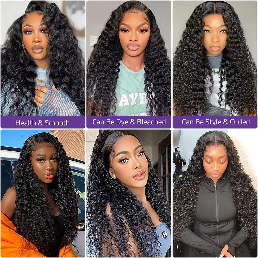 Thumbnail: Deep Wave HD Lace Wig – 13x6 Frontal, 200% Density, 30–40 Inch Brazilian Hair