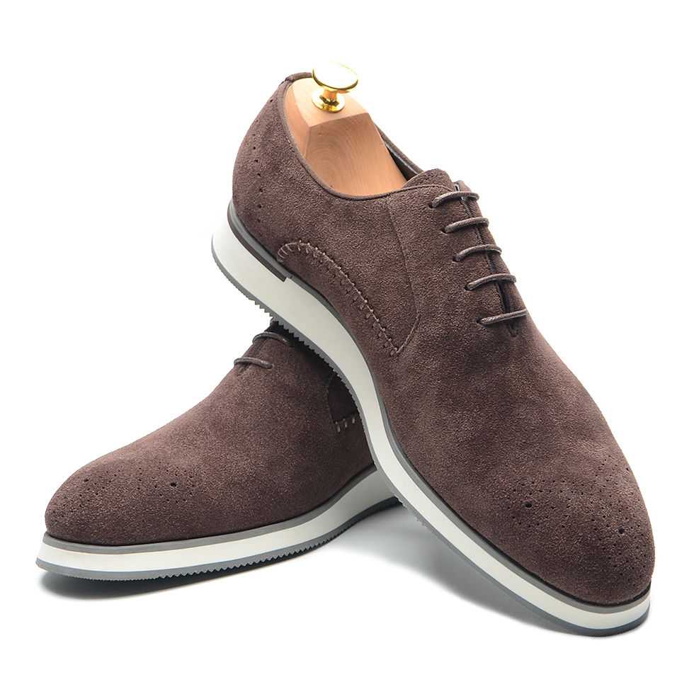 Thumbnail: 2025 Classic Men's Cow Suede Leather Oxford Sneaker Lace-up Business Office Casu