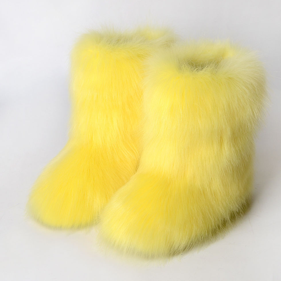 Thumbnail: Women’s Winter Faux Fur Snow Boots – Plush Warm Mid‑Calf Outdoor Boots