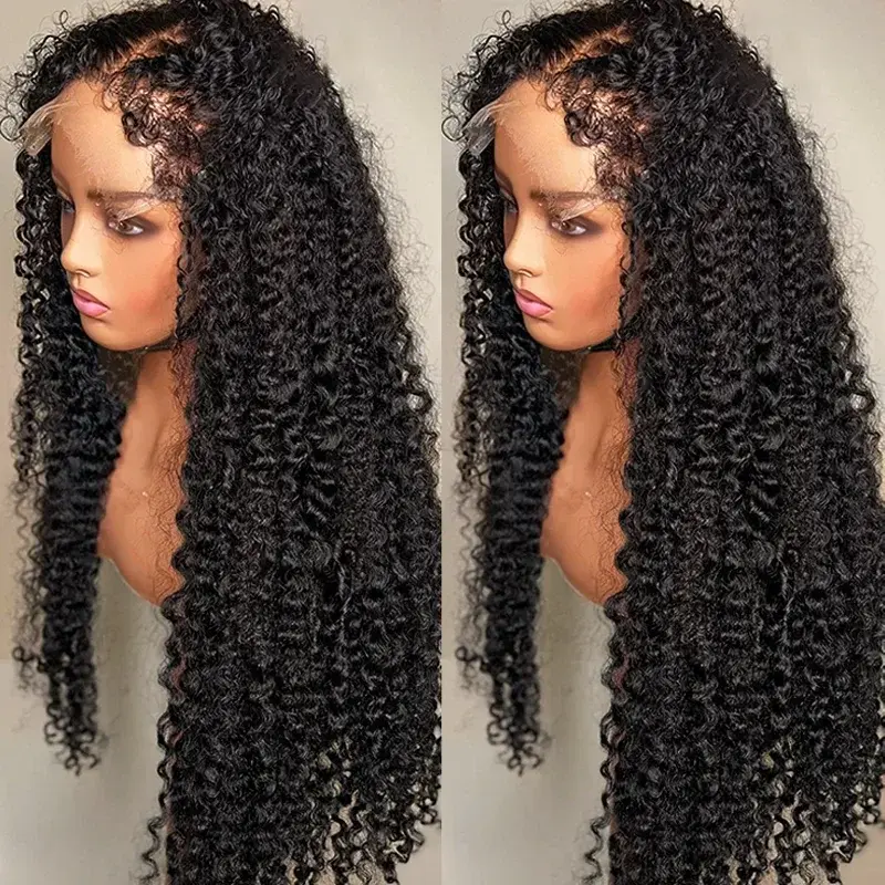 Thumbnail: Kinky Curly 4C Wig 13x6 HD Lace Frontal Baby Hair Human Hair Wig