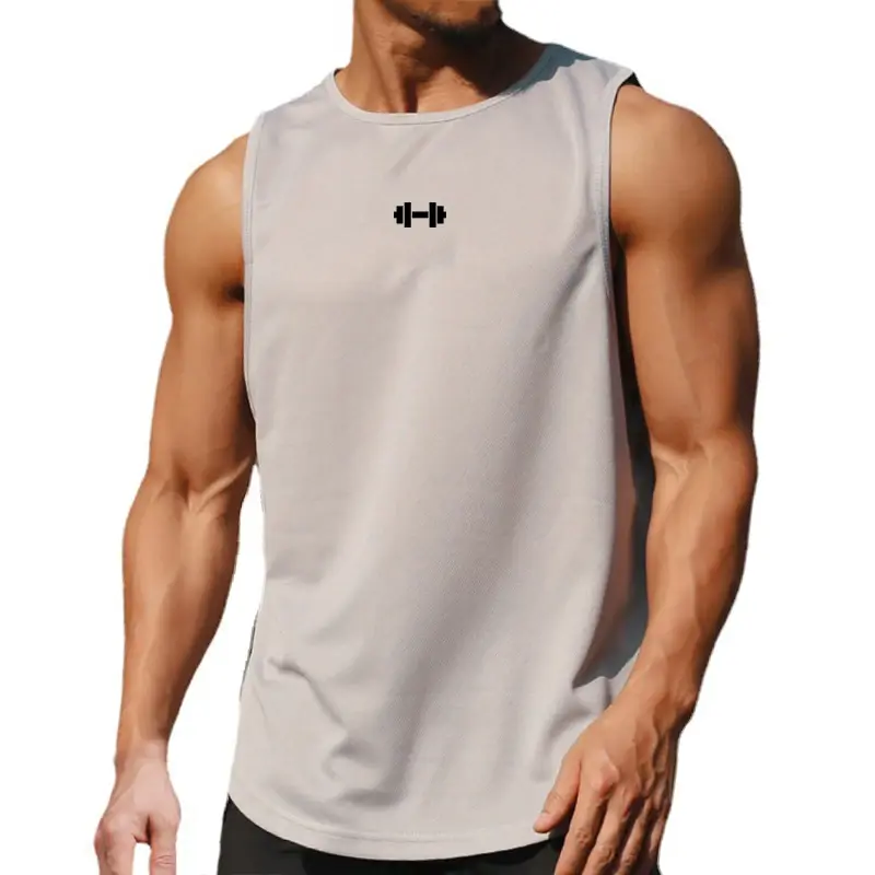 Thumbnail: Men's Quick-Dry Gym Tank Top – Printed Fitness Vest in 6 Colors