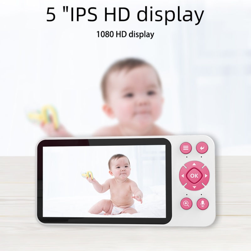 Thumbnail: 5 Inch HD Baby Monitor with Tuya App Remote Control Two Way Audio Pan Tilt Camer