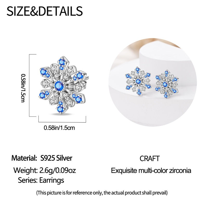 Thumbnail: Sterling Silver Christmas Snowflake Tassel Earrings with Red Bow – Festive Hoop