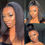Thumbnail: Ruidice Kinky Straight 13x4 Lace Front Wig Human Hair Drawstring Style