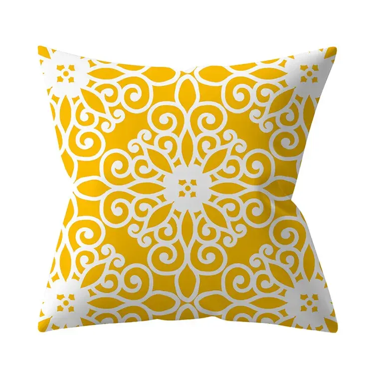 Thumbnail: Nordic Geometry Yellow Abstract Art Cushion Pillow Cases