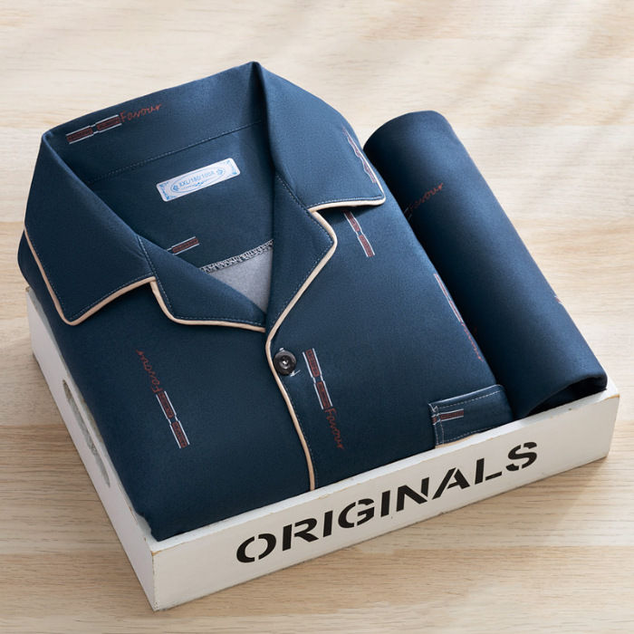 Men’s Long‑Sleeve Pajama Set