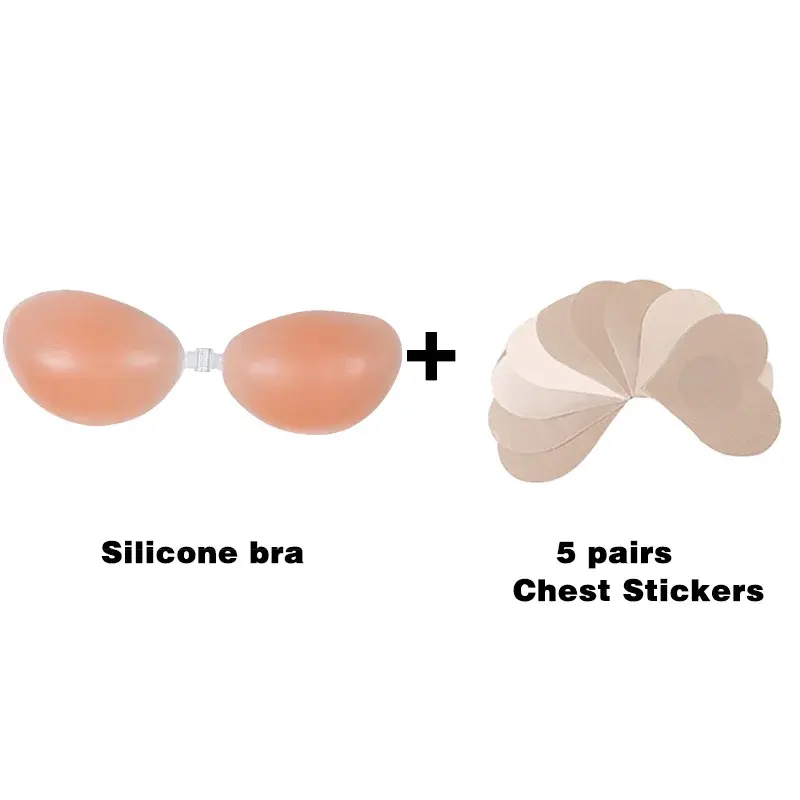 Thumbnail: Silicone Invisible Strapless Push Up Bra Adhesive Breast Enhancer
