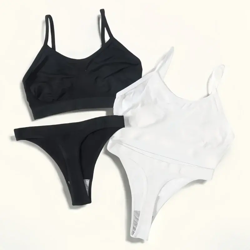Thumbnail: Women Seamless Bra Set Thin Bra Female Underwear