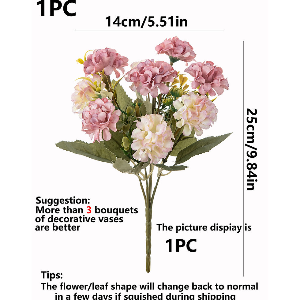 Thumbnail: Silk Hydrangea Bouquet – Artificial Flowers for Wedding, Home, and Party Decor