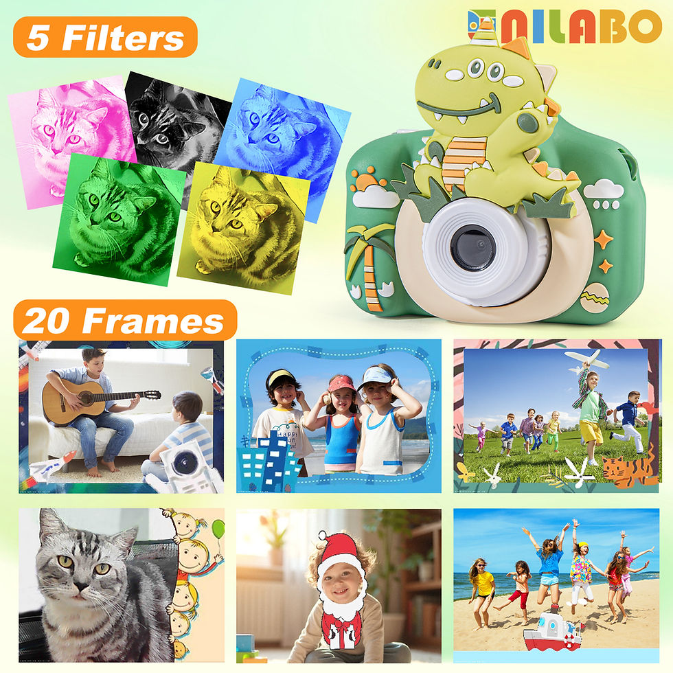 Thumbnail: Cartoon Kids Selfie Camera – HD Digital Toy Camcorder with Soft Silicone Case