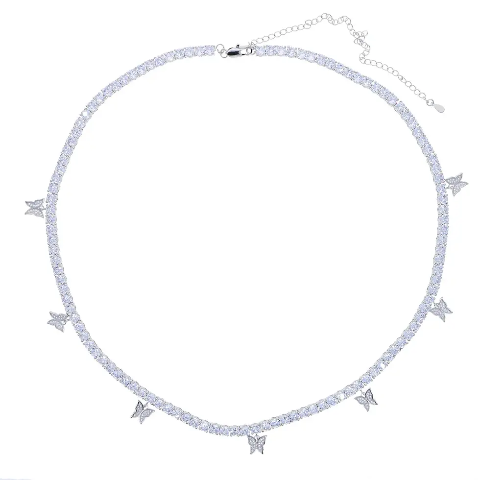 Thumbnail: Sexy Body Chain Jewelry Iced Out Bling Butterfly Charm