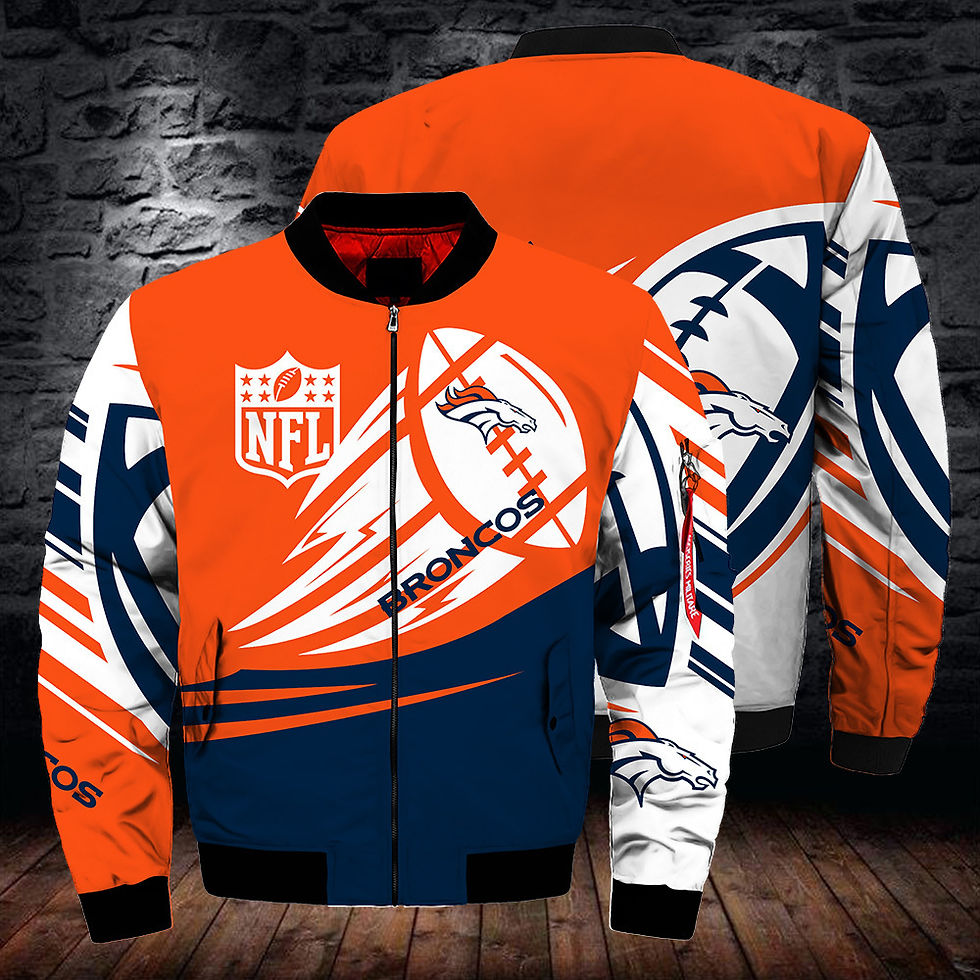 Thumbnail: American Football Bear Print Bomber Jacket Casual Fall Style