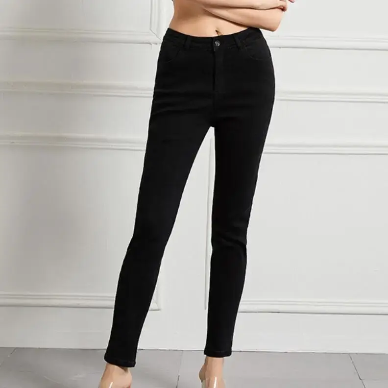 Thumbnail: Women’s High‑Waist Stretch Skinny Denim Jeans Y2K Style