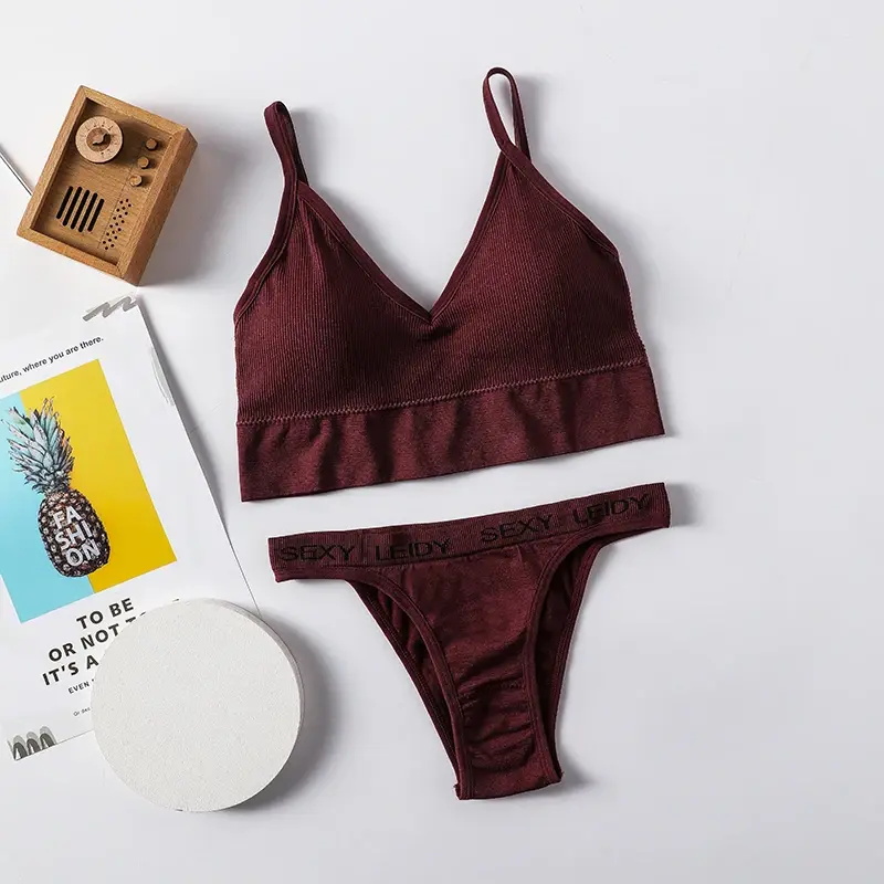 Thumbnail: Seamless U‑Back Sports Bra and High‑Cut Panty Set