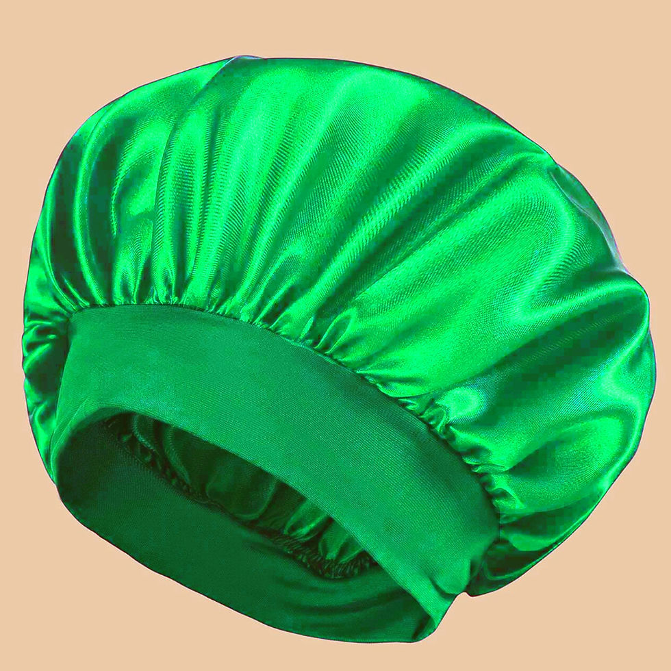 Thumbnail: Women's Satin Wide Brim Hair Bonnet for Daily Hair Protection and Comfort