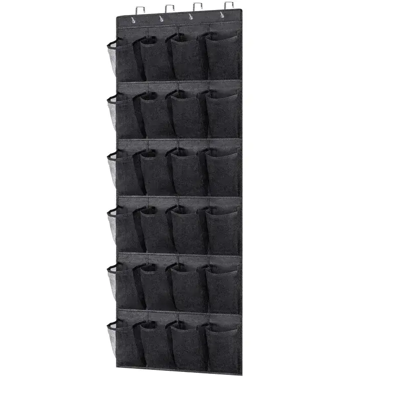 Thumbnail: Over The Door Shoe Rack With Large Mesh Pockets