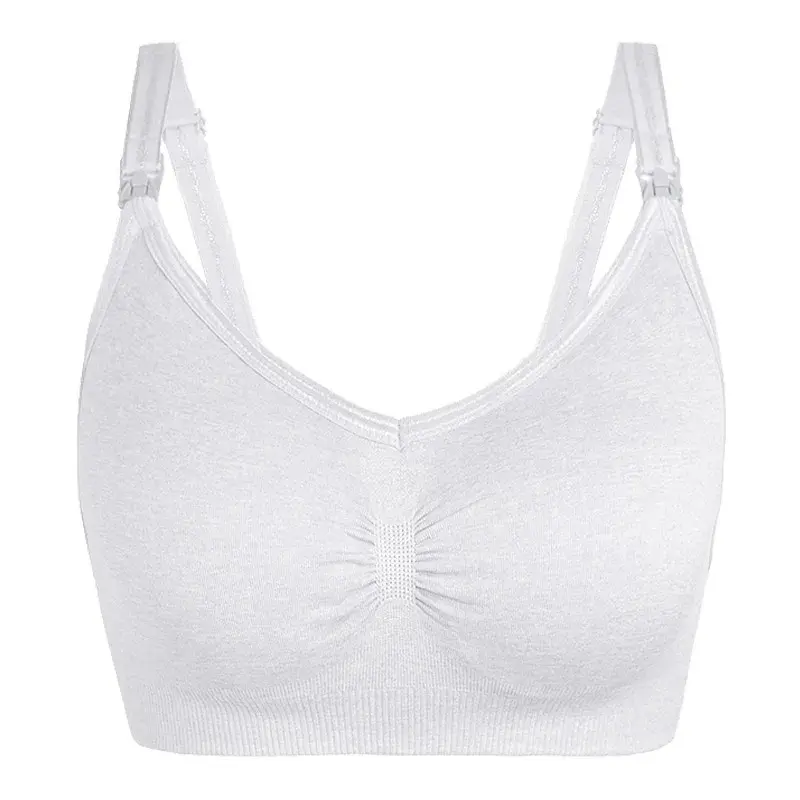 Thumbnail: Plus Size Seamless Nursing Bra Wire Free Pregnant Lactation Bra