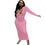 Thumbnail: 2021 Fall Ribbed Casual Long Sleeve Bodycon Pencil Knit Maxi Dress