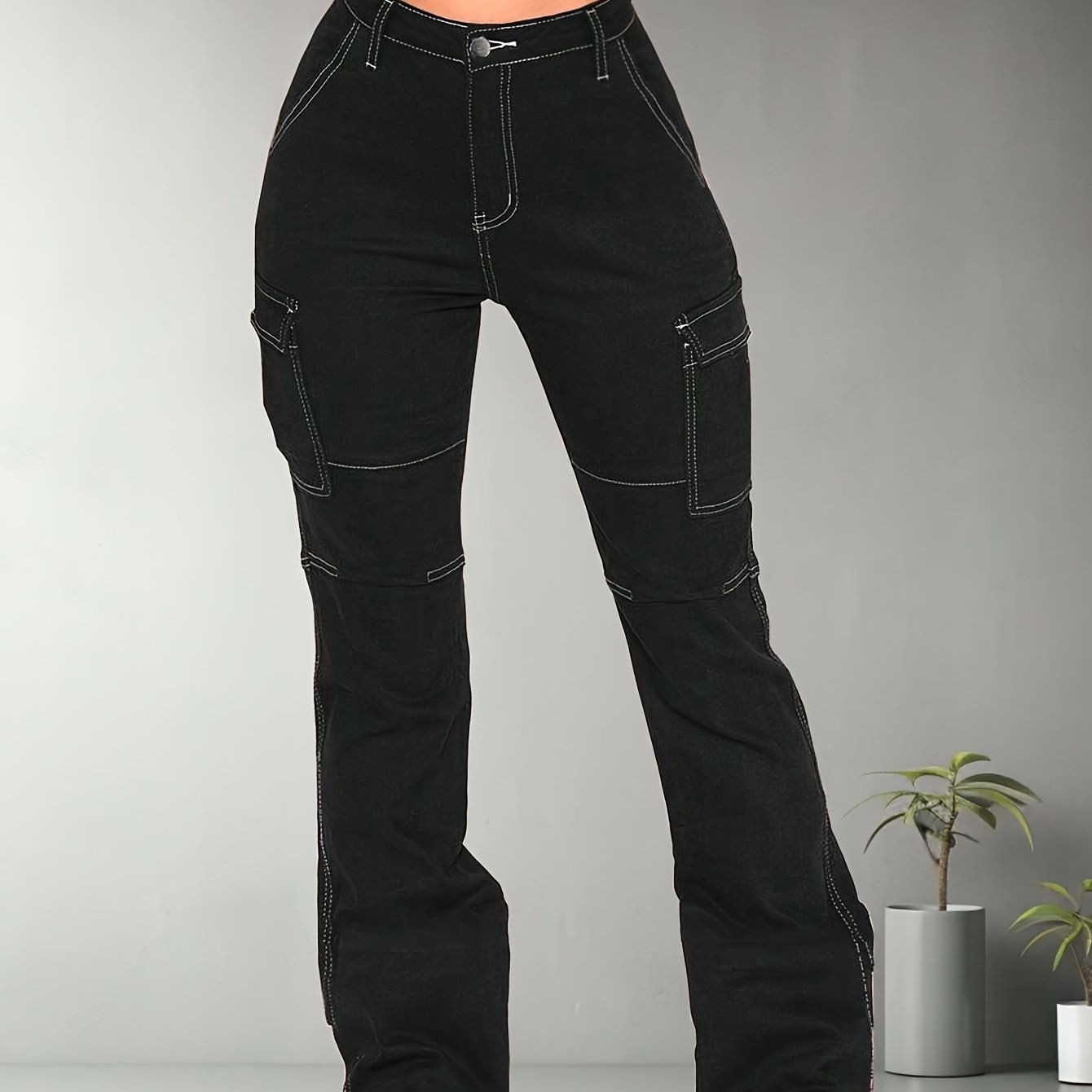 Stretch Mid-Rise Straight-Leg Denim Jeans for Teens