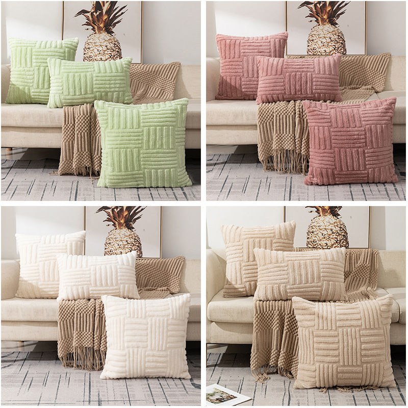 Thumbnail: Knitted Fur Throw Pillow Cover – Sofa Cushion Decorative Pillowcase