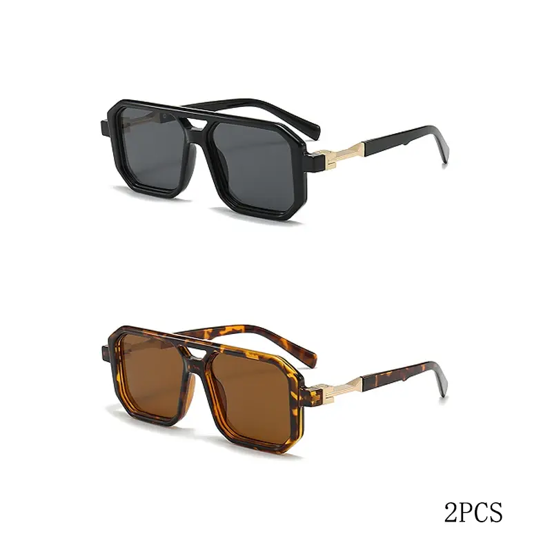 Thumbnail: Retro Square Double‑Beam Fashion Sunglasses
