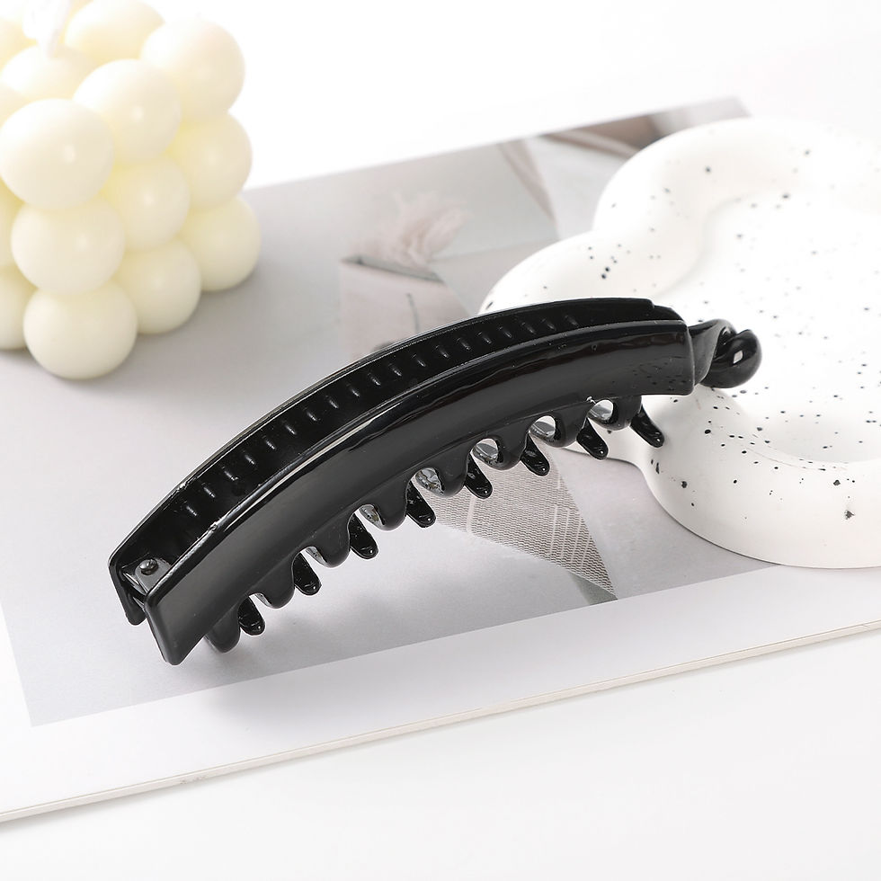 Thumbnail: Solid Color Banana Hair Clips for Women Girls Fashion Ponytail Holders