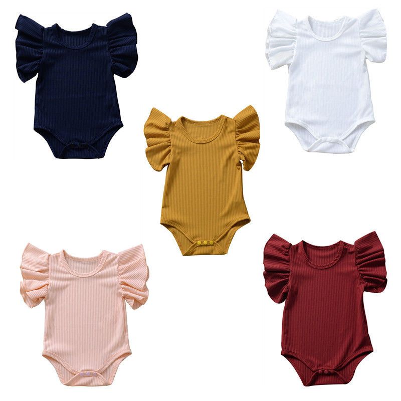 Thumbnail: Newborn Baby Girl Cotton Clothes – Short Sleeve Summer Outfit (0–18M)