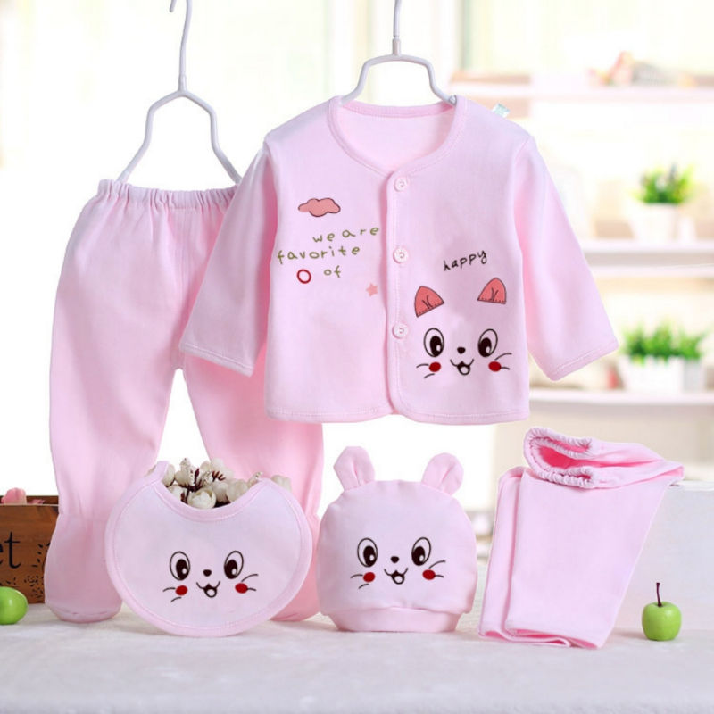 Thumbnail: 5pcs/Set Newborn Baby Girl/Boy Clothing Set