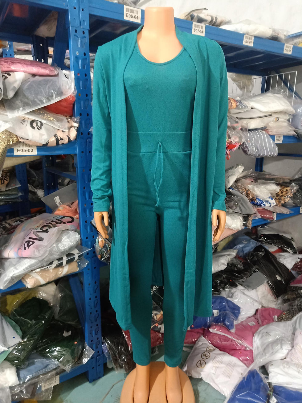 Thumbnail: Women's U-Neck Top and Drawstring Pocket Ankle Pants Two-Piece Set Spring/Summer