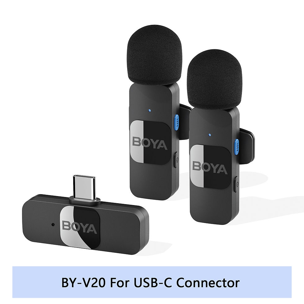 Thumbnail: Wireless Lavalier Microphone for iPhone Android USB-C Plug-Play