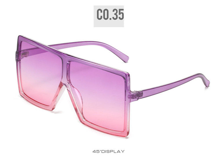 Thumbnail: Oversized Vintage Big Square One‑Piece Sunglasses