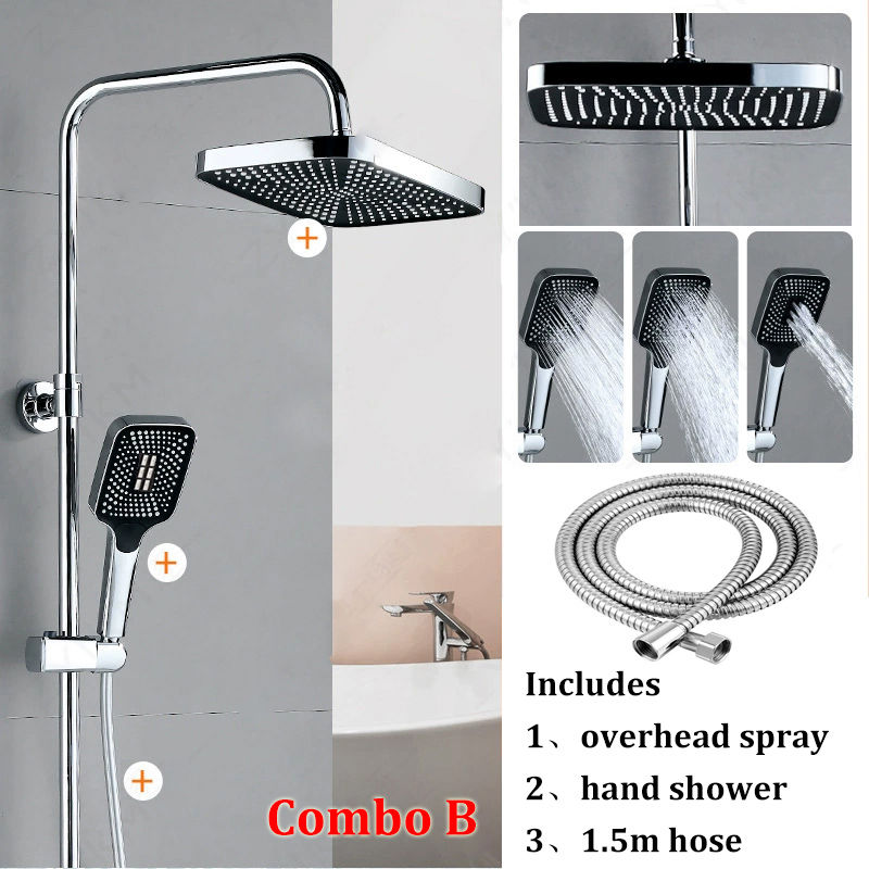 Thumbnail: 12 Inch Rainfall Shower Head and Handheld Combo High Pressure