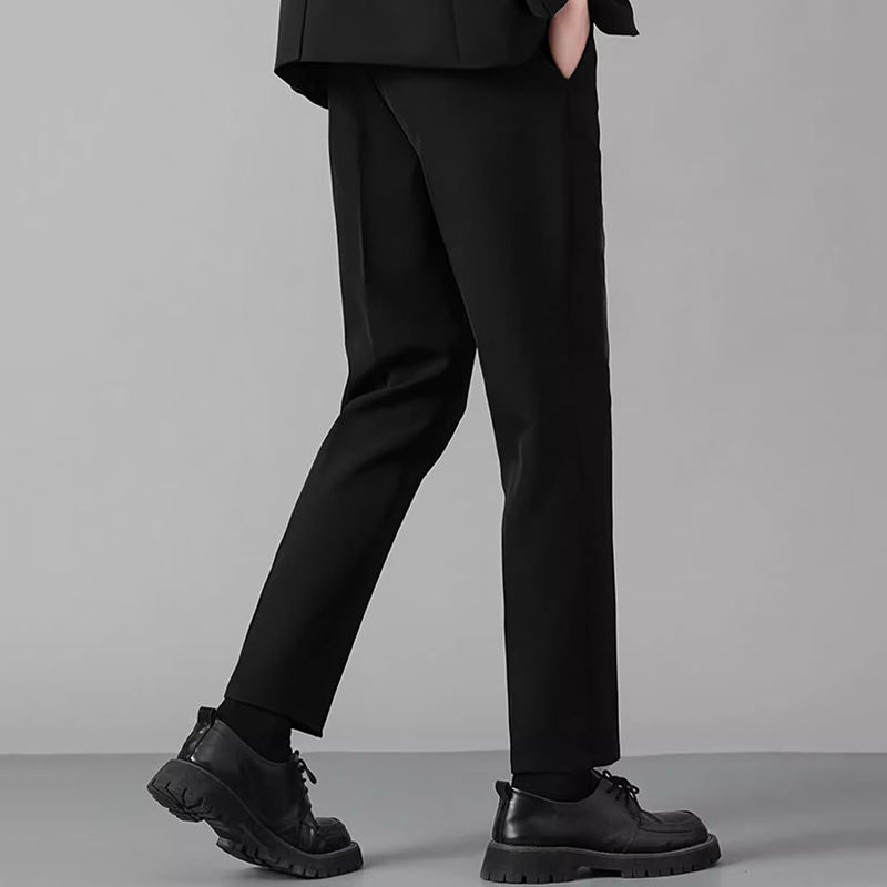 Thumbnail: Men's Daily Business Blazer Pants – Pleated Smart Casual Trousers