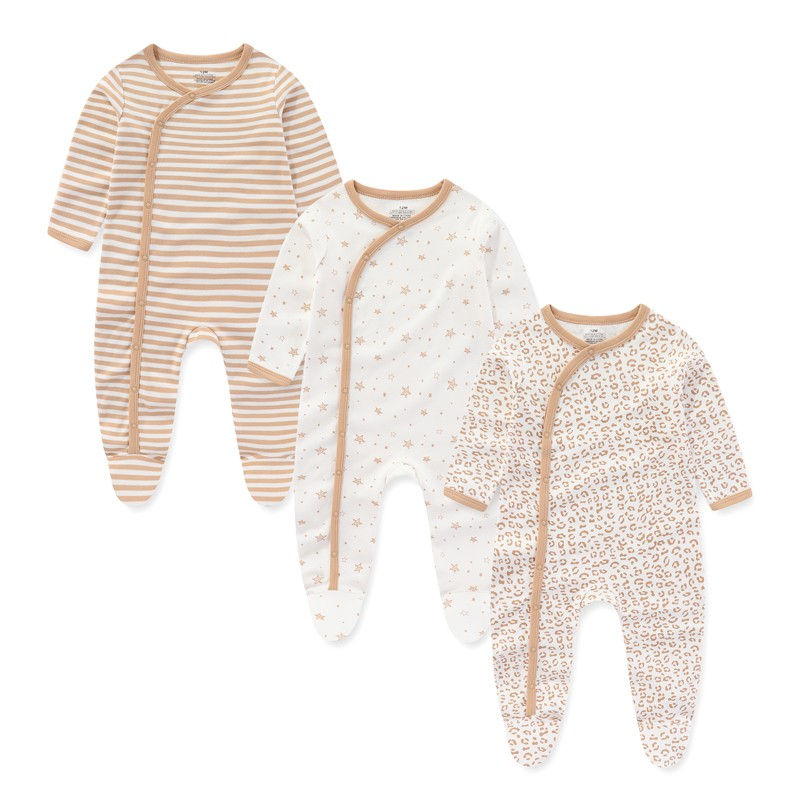 Thumbnail: 3pcs Long Sleeve Cotton Baby Boy and Girl Clothing Set