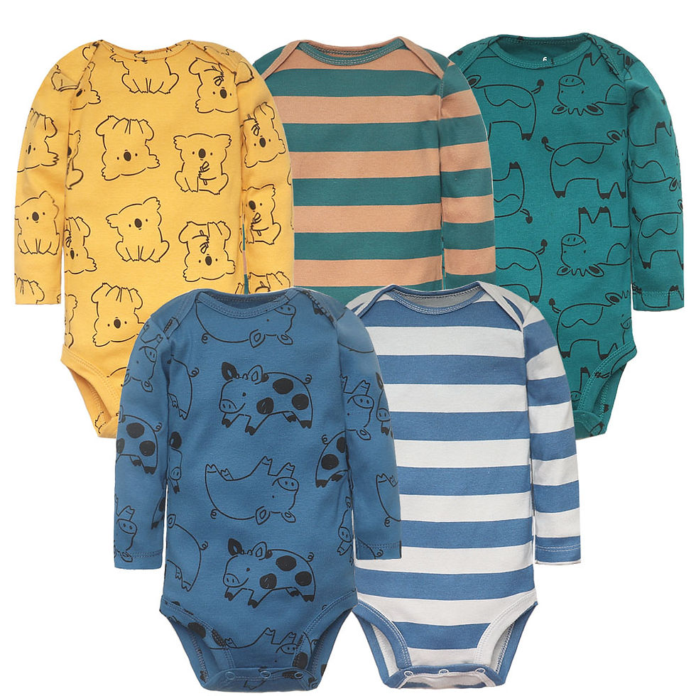 Thumbnail: 5-Piece Newborn Baby Clothes Set – Cotton Outfits for Boys & Girls