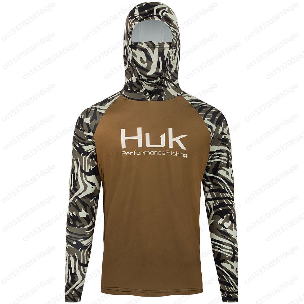 Thumbnail: HUK UPF 50+ Hooded Fishing Shirt – Long Sleeve, Quick-Dry, Face Cover
