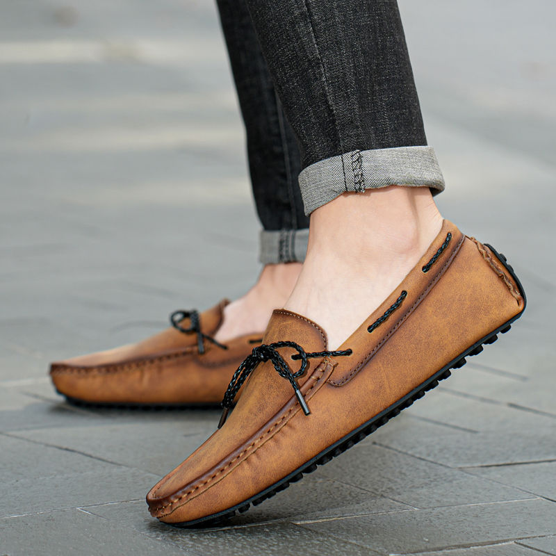Thumbnail: Men's Suede Leather Dress Loafers Slip On Casual Business Moccasins