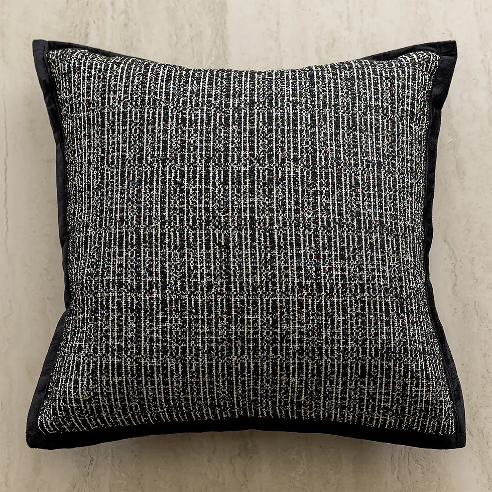 Thumbnail: Black Nordic Modern Throw Pillow Cover – Minimalist Cushion Case