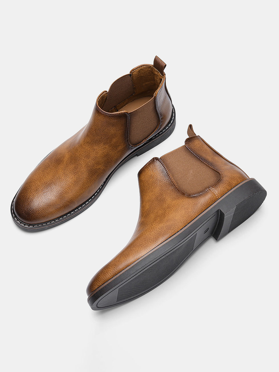 Thumbnail: Mens Chelsea Boots Genuine Leather Retro Comfortable Fashion Ankle Shoes