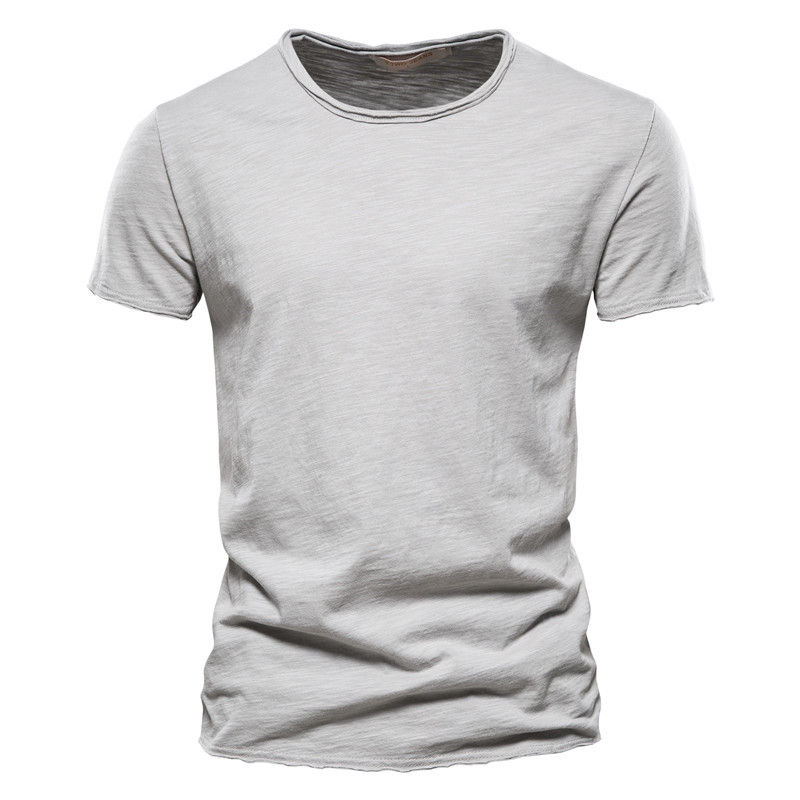 Thumbnail: Men's V-Neck Cotton T-Shirt – Slim Fit Casual Summer Tee