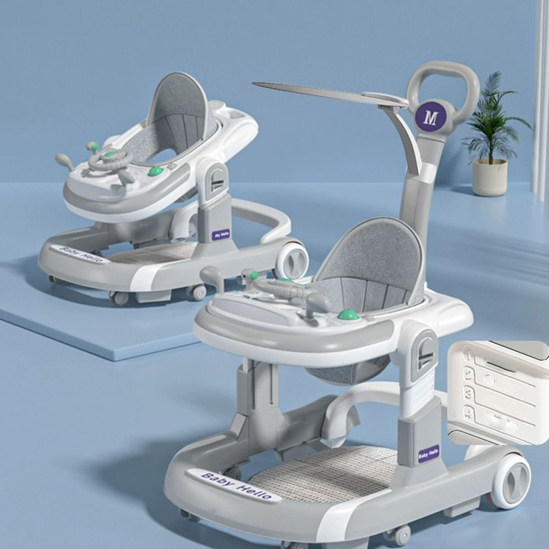 Thumbnail: 2-in-1 Baby Walker with Learning Toy – Anti-Rollover Foldable Design