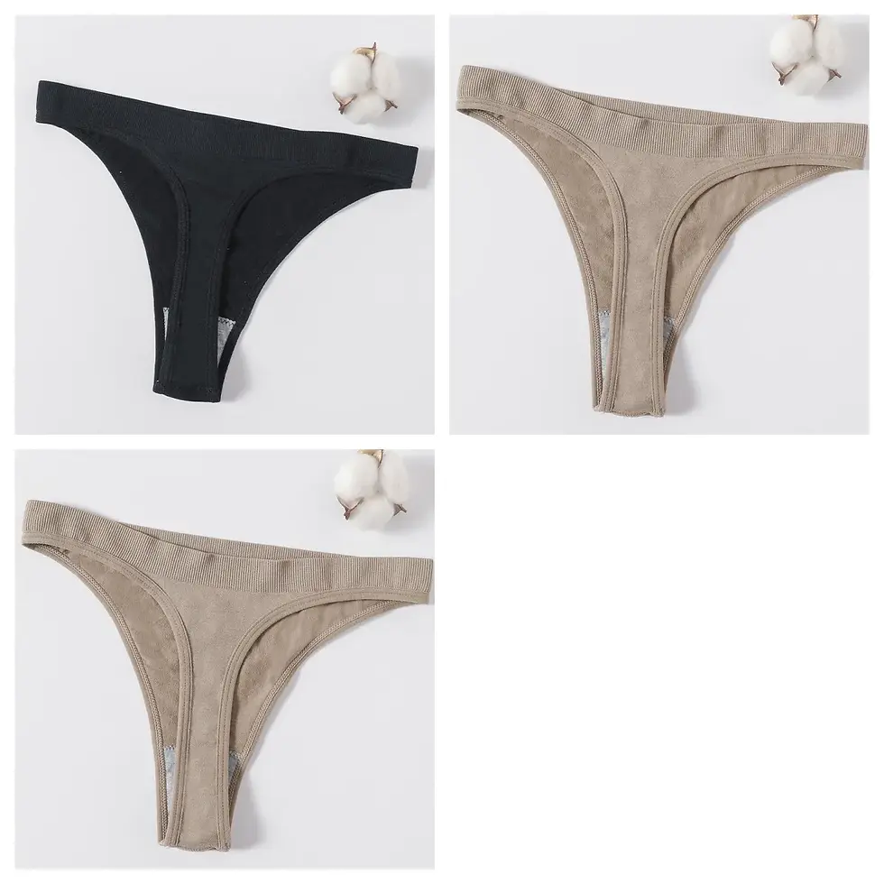 Thumbnail: 3Pcs/Set Seamless Panties G-String Women Sexy Thongs High Waist Underwear
