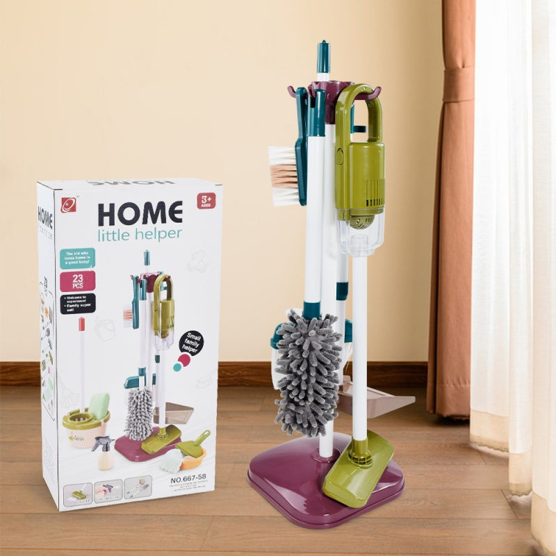 Thumbnail: Pretend Play Cleaning Set – Sanitation Simulation Kit with Broom & Vacuum
