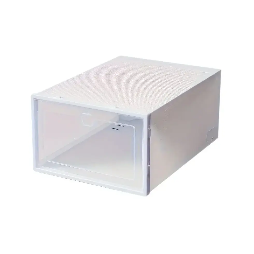 Thumbnail: Transparent Plastic Shoe Box With Flip Cover