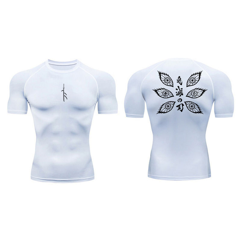 Thumbnail: Men’s Graphic Print Compression T-Shirt – Quick-Dry, Gym & Running Top