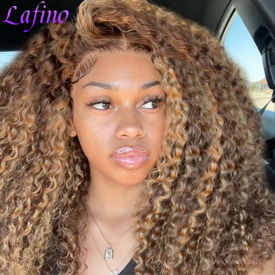 Highlight Ombre Curly HD Lace Wig – 30-Inch Brazilian Human Hair