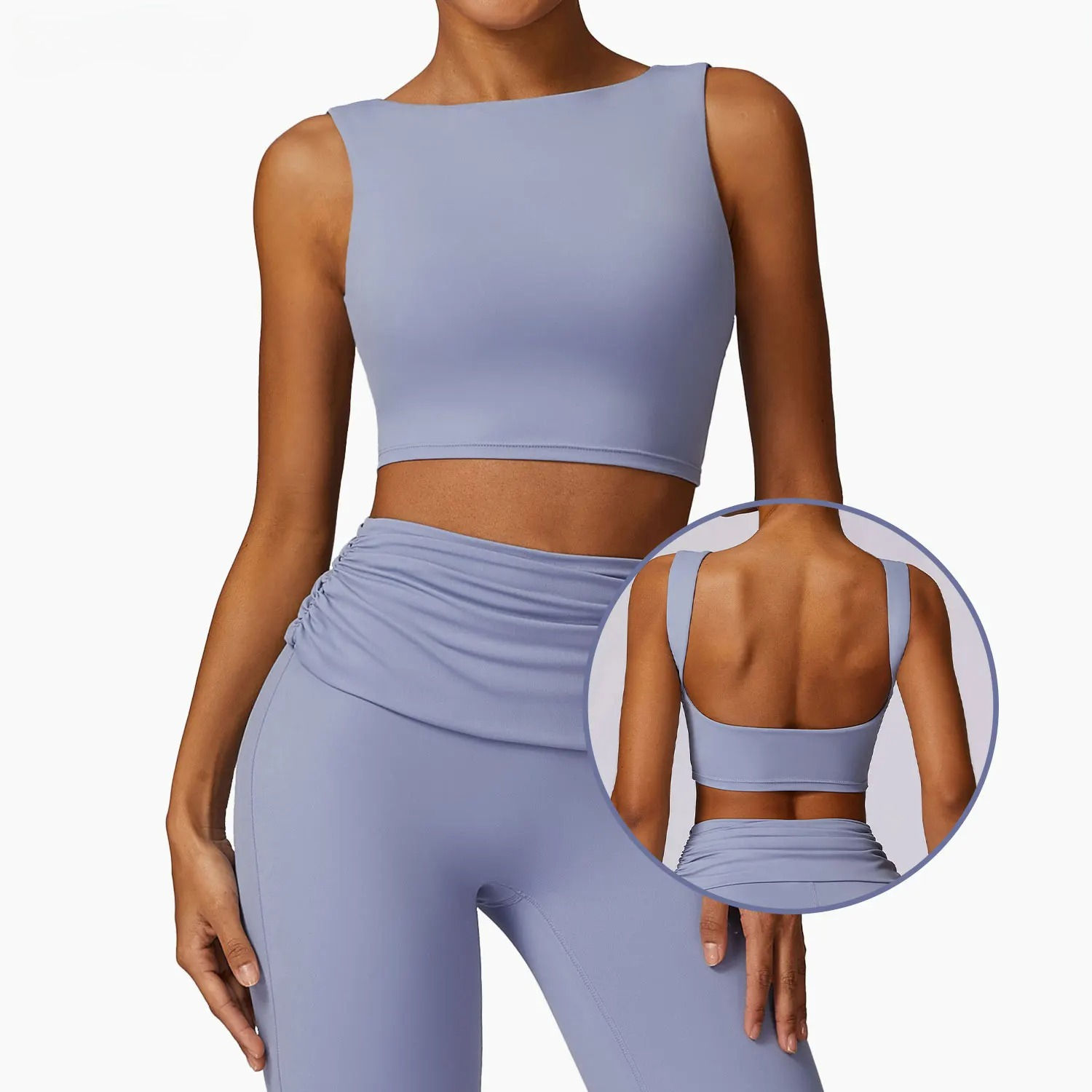 Women’s Sports Vest – Backless High-Support Yoga Top